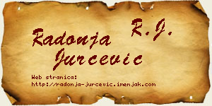 Radonja Jurčević vizit kartica